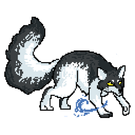 fox pixelart fullbody