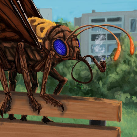 Lyshay OC moth halfbody